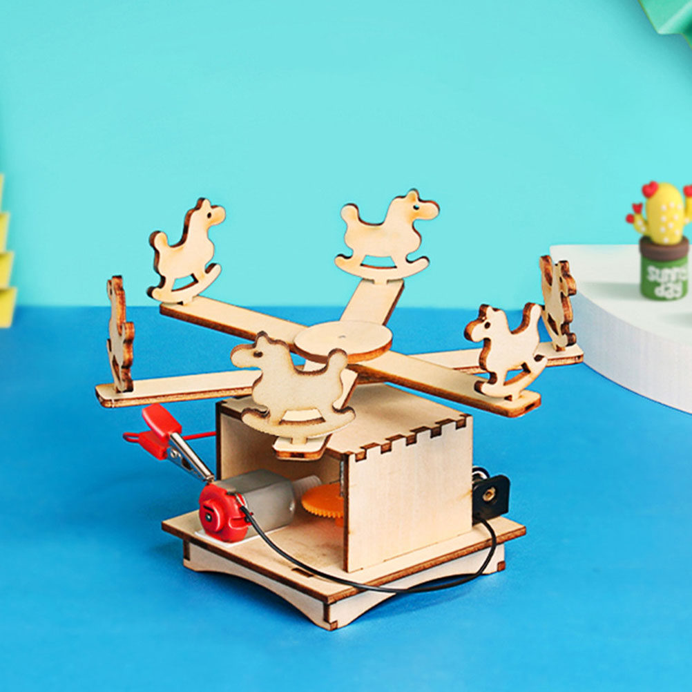 Science Project Diy - DIY Wooden Merry-Go-Round Assemble Kits Science