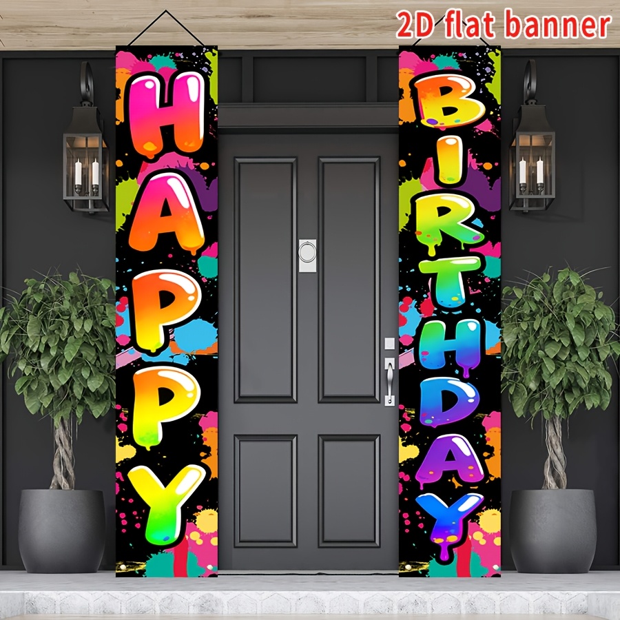 Science Of Happiness - 2D Colorful Splash Ink Happy Birthday