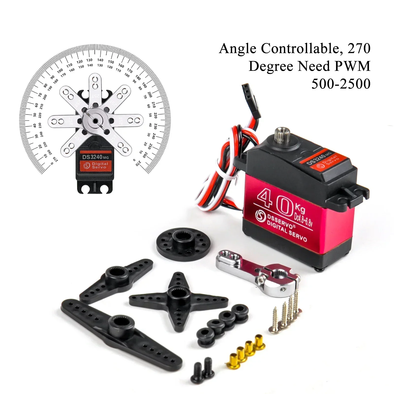 Digital Servo 40KG 180/270 Deg - огляд і ціна Robot Arm Motor