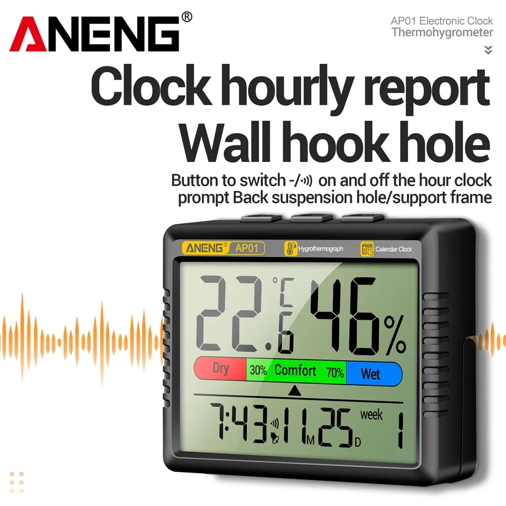 ANENG AP01 LCD Digital Thermom - огляд і ціна Weather Station Indoor