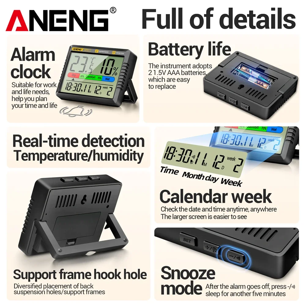 ANENG AP01 LCD Digital Thermom - огляд і ціна Weather Station Indoor
