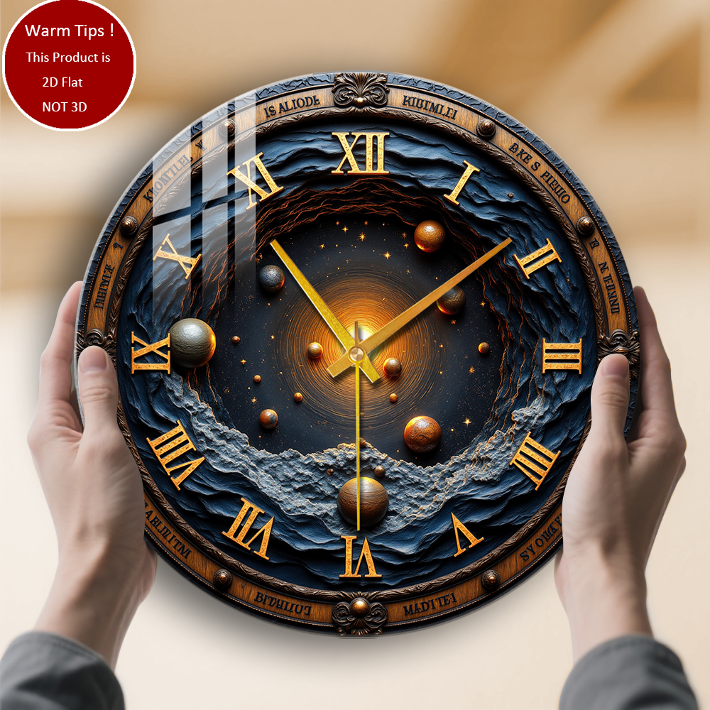 Tempered Glass Wall Clock Cosm - огляд і ціна Solar System Orrery