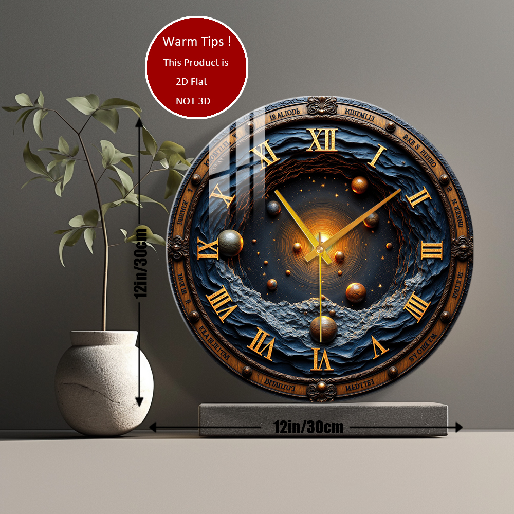 Tempered Glass Wall Clock Cosm - огляд і ціна Solar System Orrery