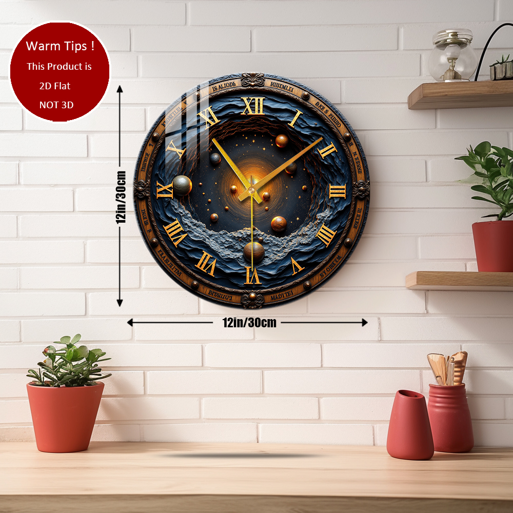 Tempered Glass Wall Clock Cosm - огляд і ціна Solar System Orrery