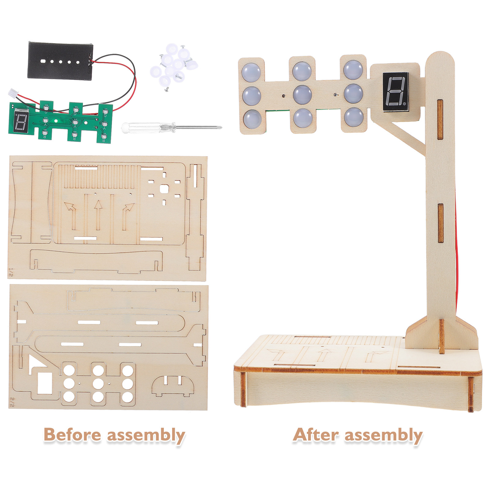 1Set DIY Traffic Signal Light  - огляд і ціна Science Project Diy