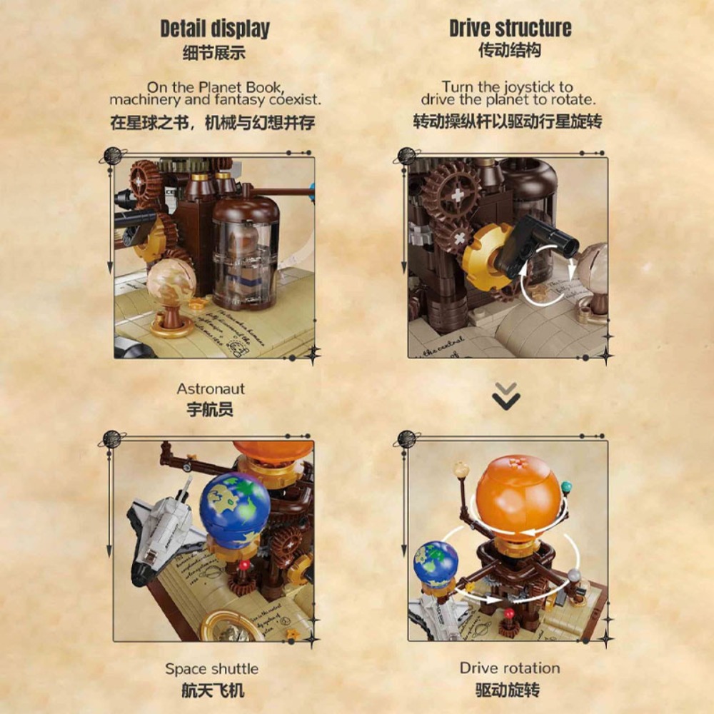 672PCS STEM Building Blocks So - огляд і ціна Solar System Orrery
