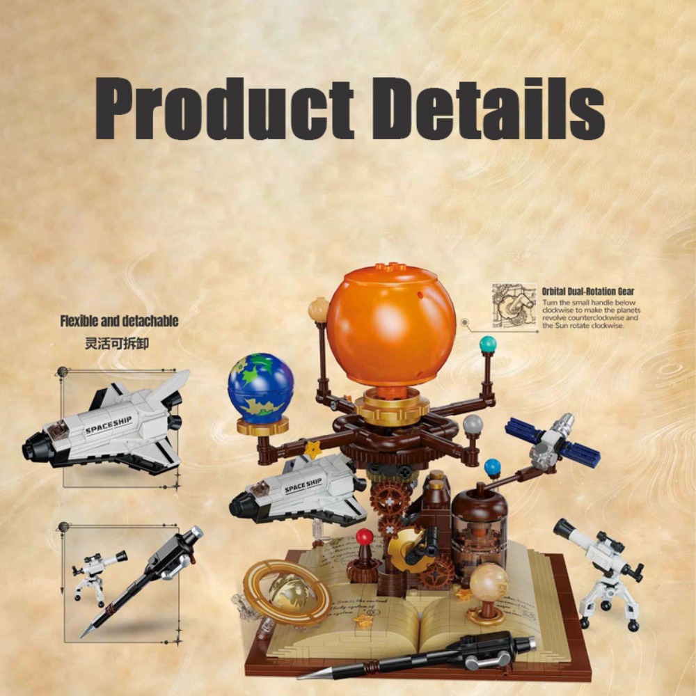 672PCS STEM Building Blocks So - огляд і ціна Solar System Orrery