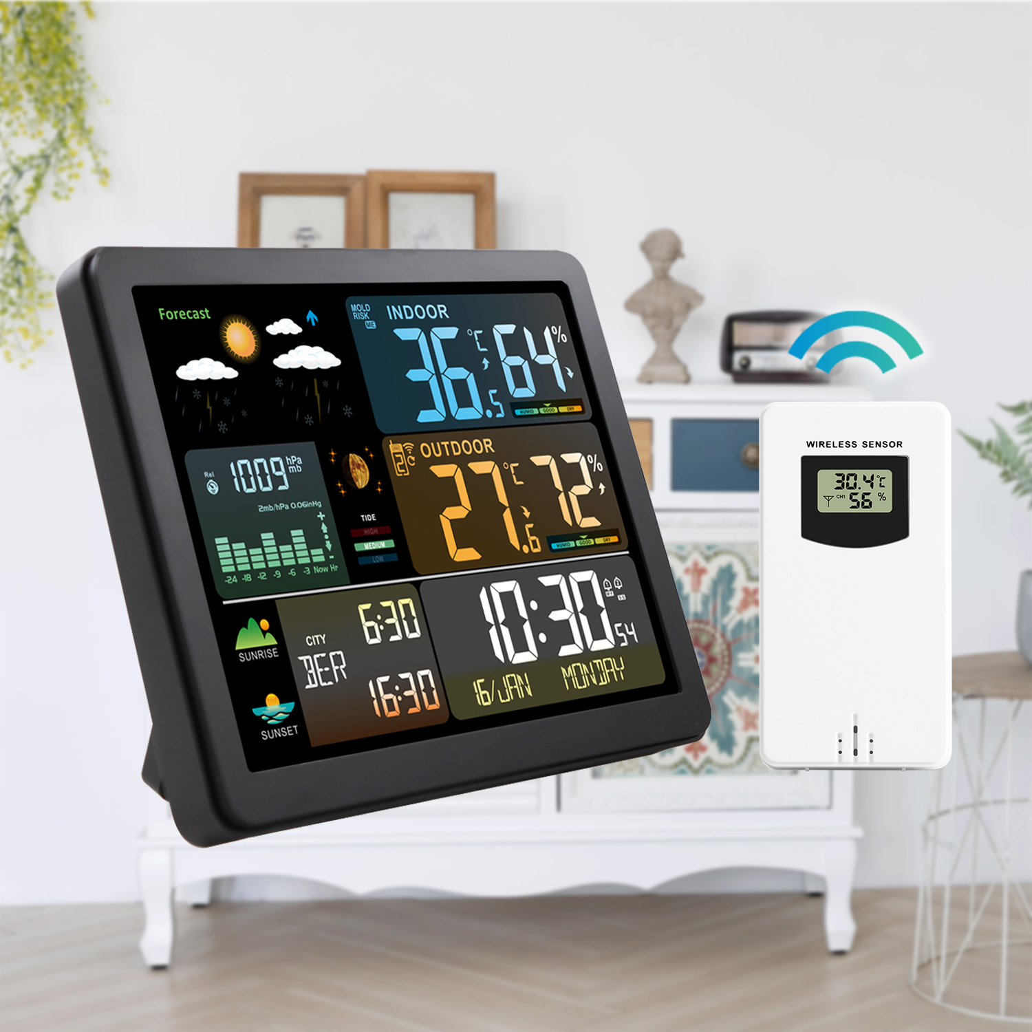 Multifunctional Large Color Sc - огляд і ціна Weather Station Indoor