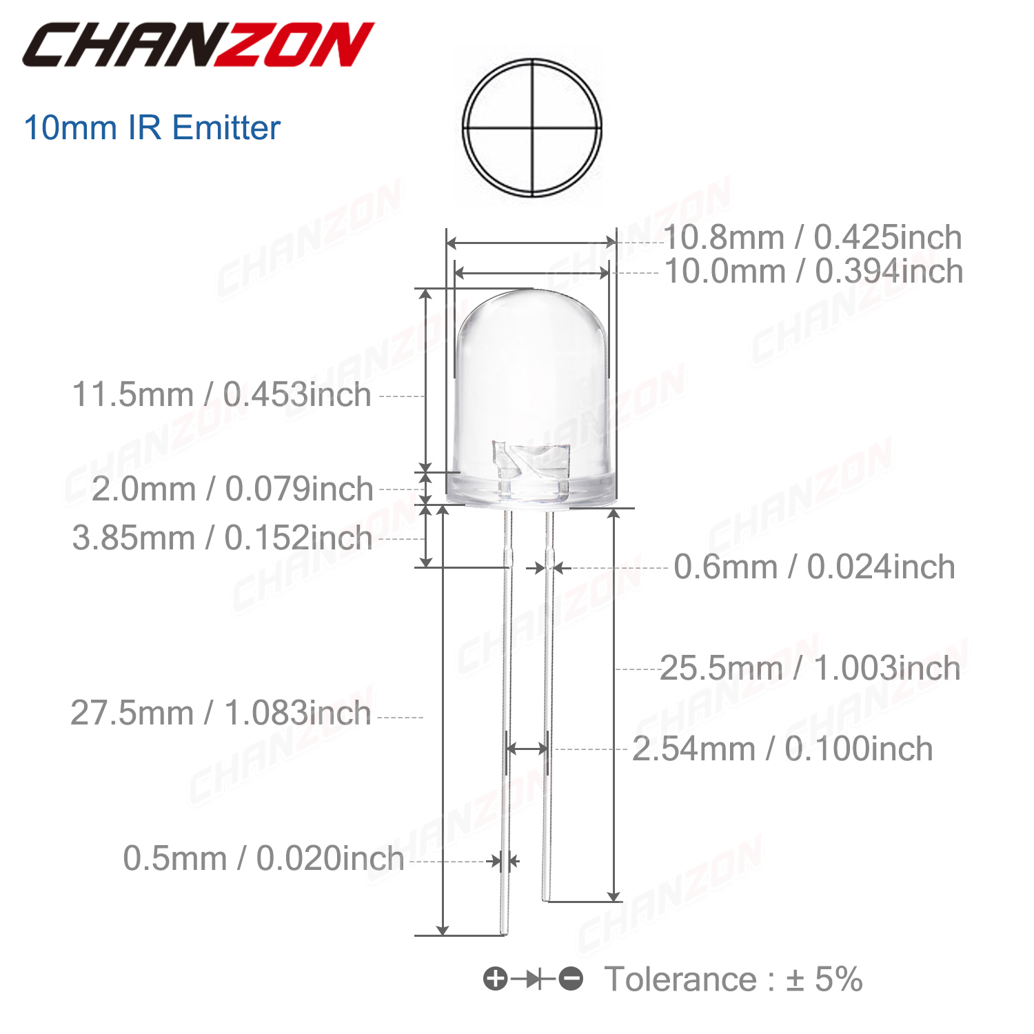 3mm 5mm 10mm IR LED Diode Tran - огляд і ціна Science And Hobby
