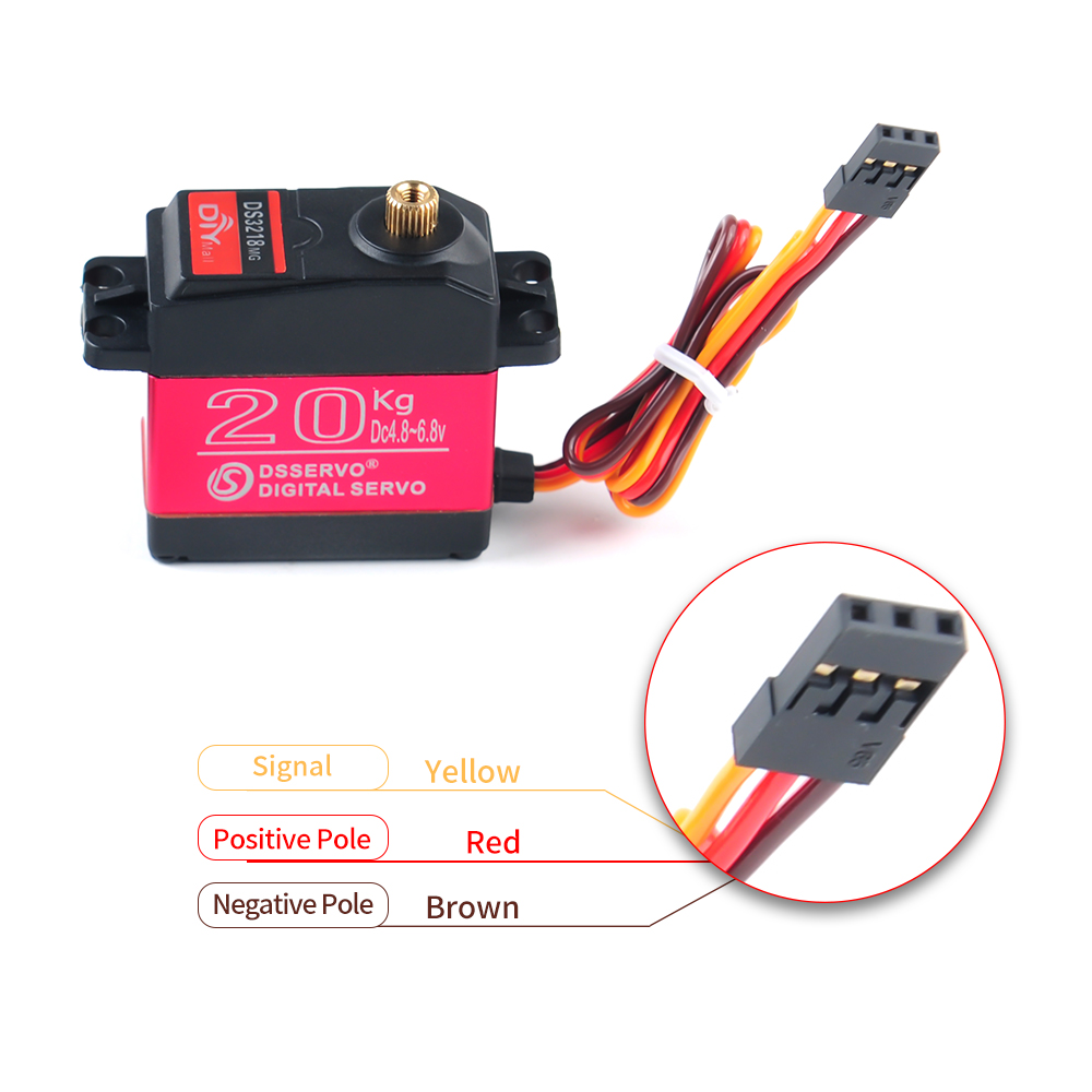 20KG Digital DS3218 Servo 180° - огляд і ціна Robot Arm Motor