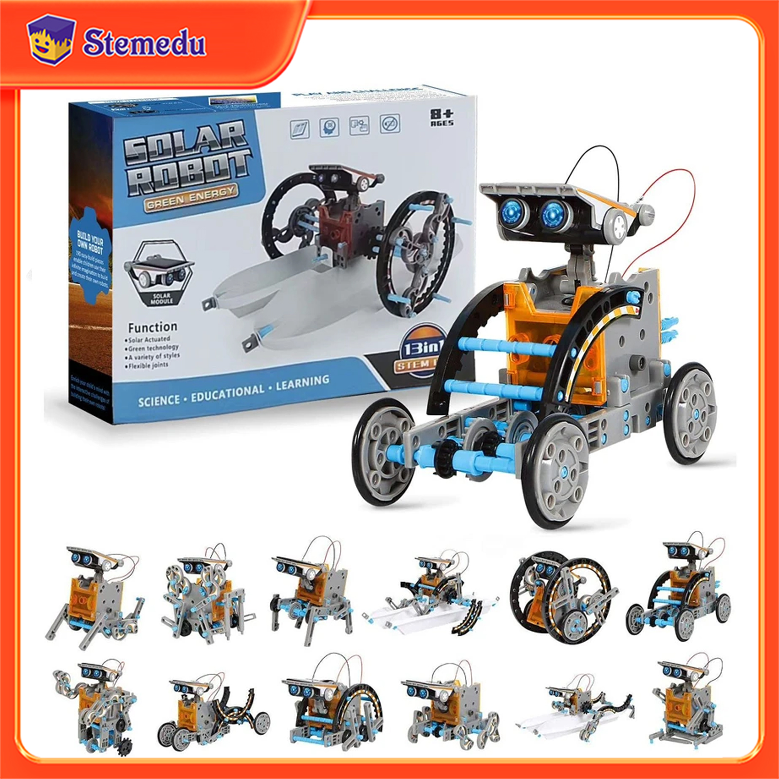 13 in 1 Solar Powered Robot Sc - огляд і ціна Science Project Diy